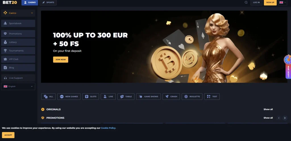 bet20 casino gaming sites